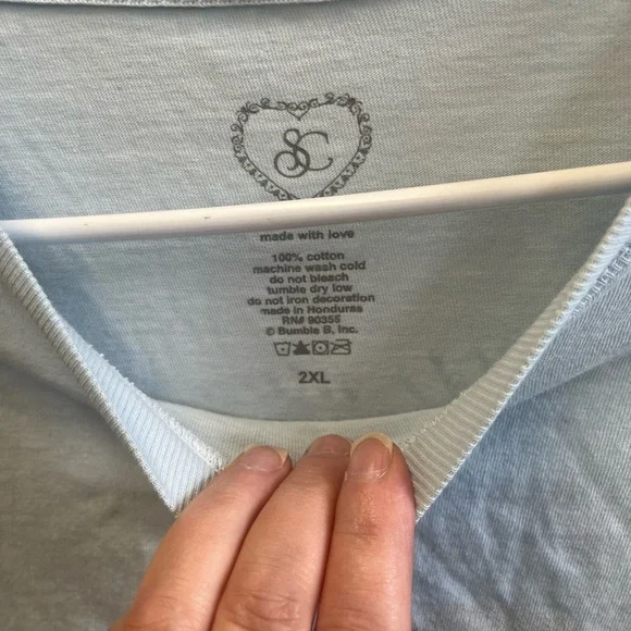 Sabrina Carpenter 2X Light Blue Short N’ Sweet tour Women's Short Sleeve Tee - Picture 7 of 14